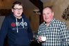 The coming generation! Stephen Gordon, left, from Kilkeel and Oliver McCann, Castlewellan enjoying a wee cuppa at the NI Blue Cattle Club AGM.
